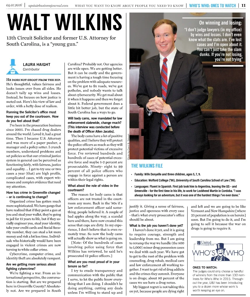 One to Watch: Walt Wilkins