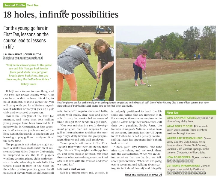 More than a score: The First Tee