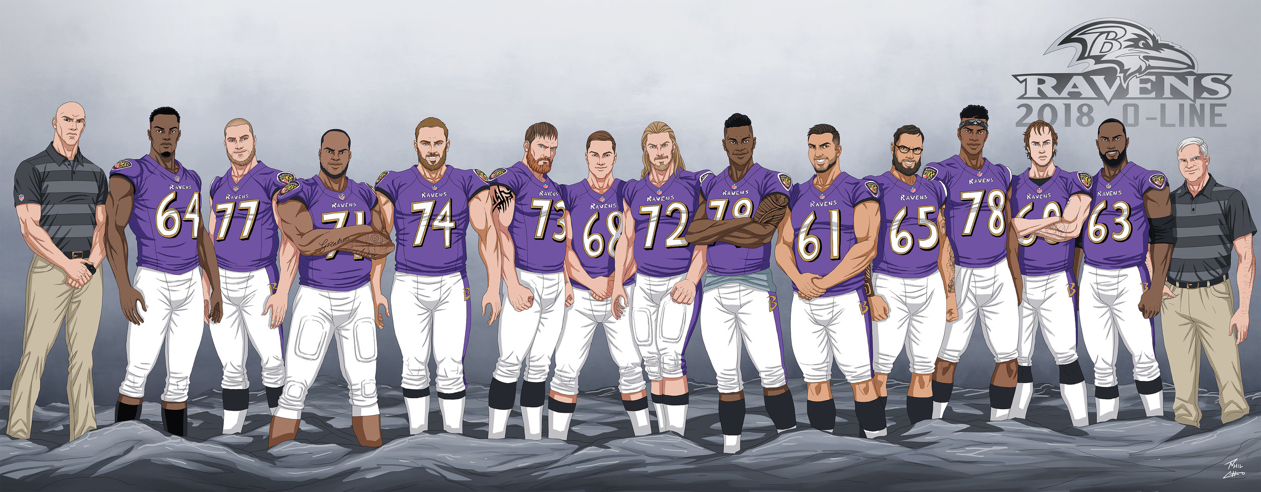 Ravens 2018 O-Line