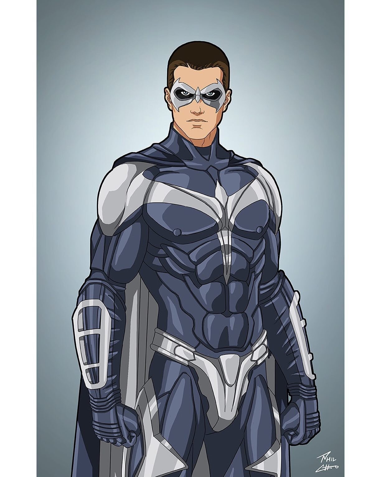 Robin (Chris O'Donnell) in the Ice Armor Suit from Joel Schumacher's &quot;Batman &amp; Robin.&quot;
Character belongs to DC Comics.
Art by Phil Cho.

#robin #batmanandrobin #icearmorsuit #chrisodonnell #joelschumacher #dccomics