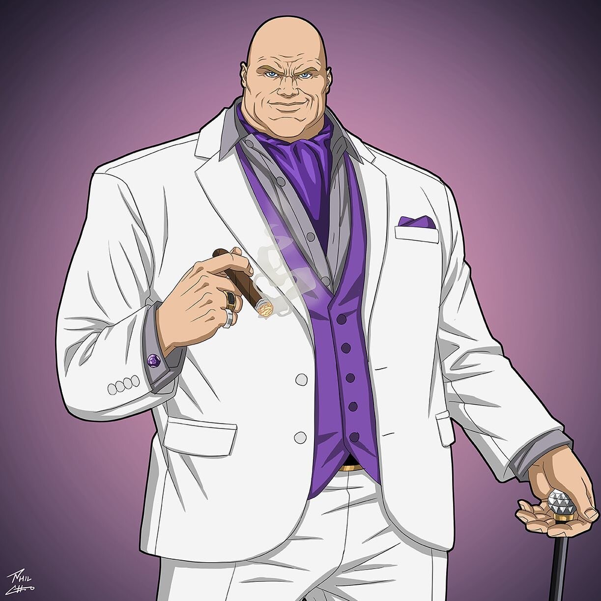 &quot;Wilson Fisk&quot; - sponsored by the Earth-27 Fan Community for Roysovitch's Earth-27M Project.
Character belongs to Marvel Comics, but has been reimagined for Earth-27M.
Art by Phil Cho.

#wilsonfisk #kingpin #earth27m #roysovitch #commission 