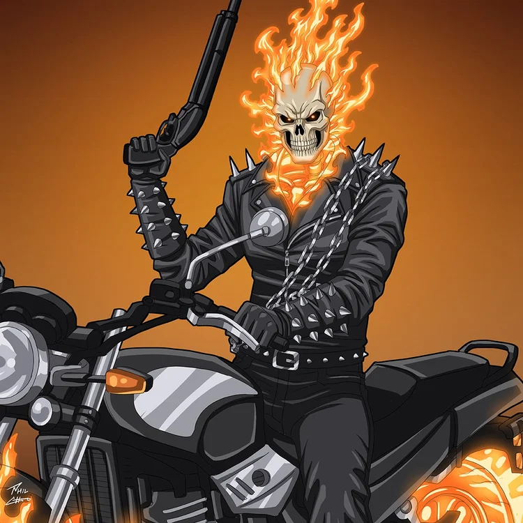 Api Ghost Rider The Ghost Rider (Earth-27M) Commission — Phil Cho