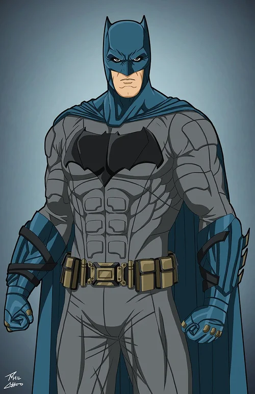 Batman (Batfleck) Gray and Blue — Phil Cho