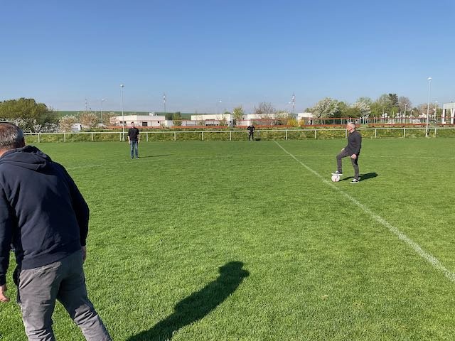 …and the left winger and right winger run down field.