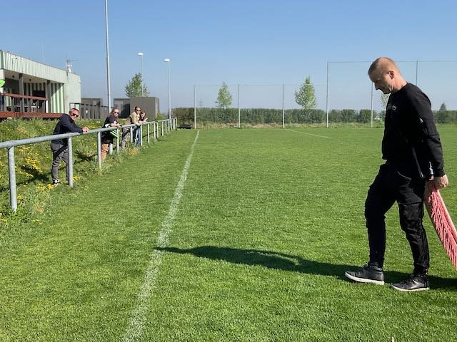And here’s the coach, dragging Maxime off the field by his feet.
