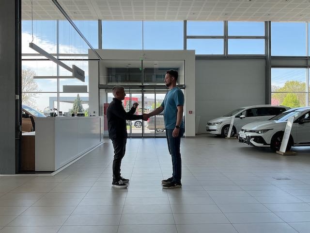 A VW DEALERSHIP—perfect for what we need.