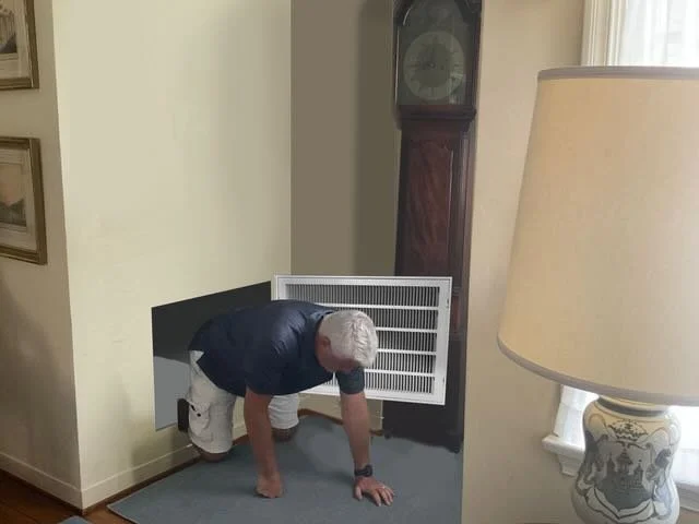 …of the wall we’d create with a hinged air duct for STEEMER to crawl out of as he says…
