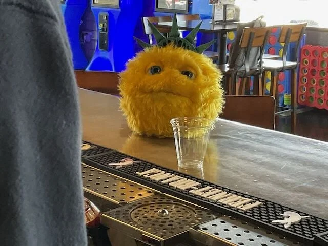  And then goes on to tell the BARTENDER—and us—why he’s here. 