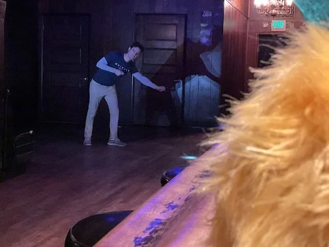  TANNER, at the pool table, which we’d bring in. 