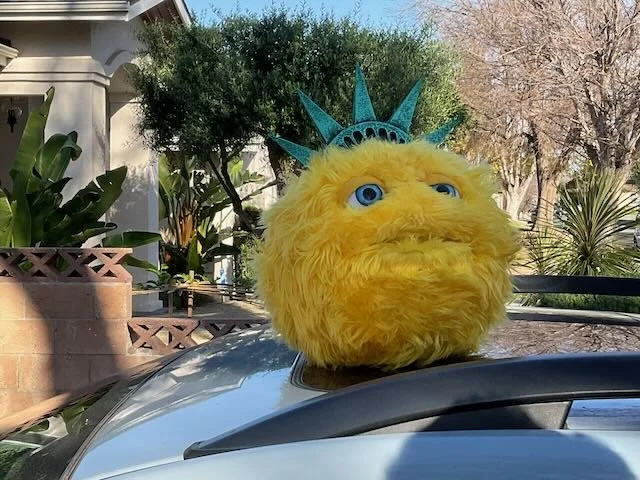  A SINGLE of BIBERTY, as he lets the HOMEOWNER know why he’s here. 