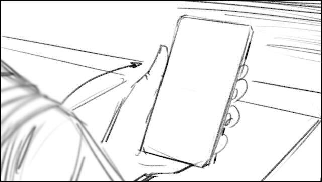  A CLOSE-UP of the GUY requesting a ZOOX. 