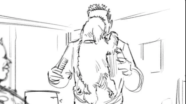  CUT…to the BARBER, still blinded by the AFFECTION of his best friend.   