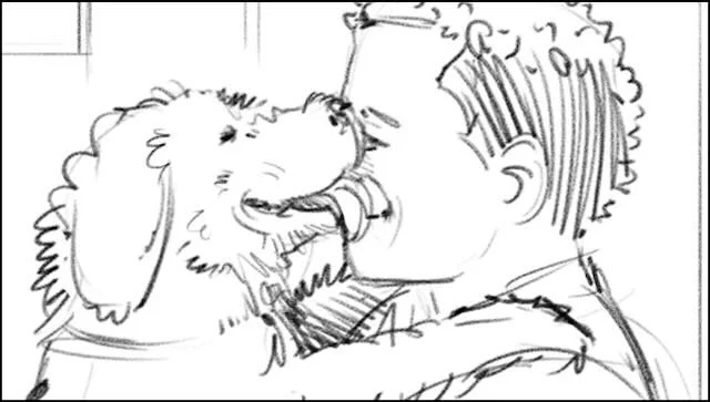  And for  version 2 of the :15 …we go from the CLOSE-UP of the DOG and BARBER to… 