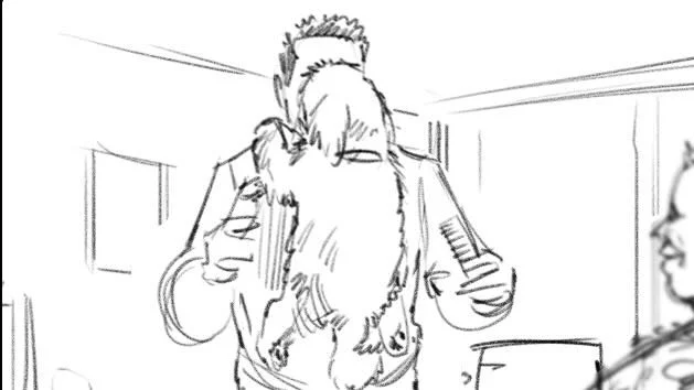  CUT…to the BARBER, still blinded by the AFFECTION of his best friend. 