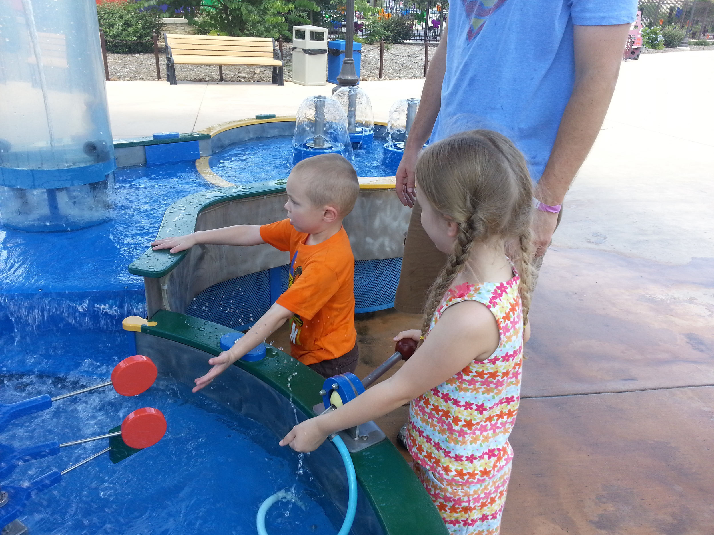  &nbsp;"Water Works" sensory table. Anyone who came near Ezra walked away wet! ....and he may or may not have climbed onto the table to stand in the water...opps! 