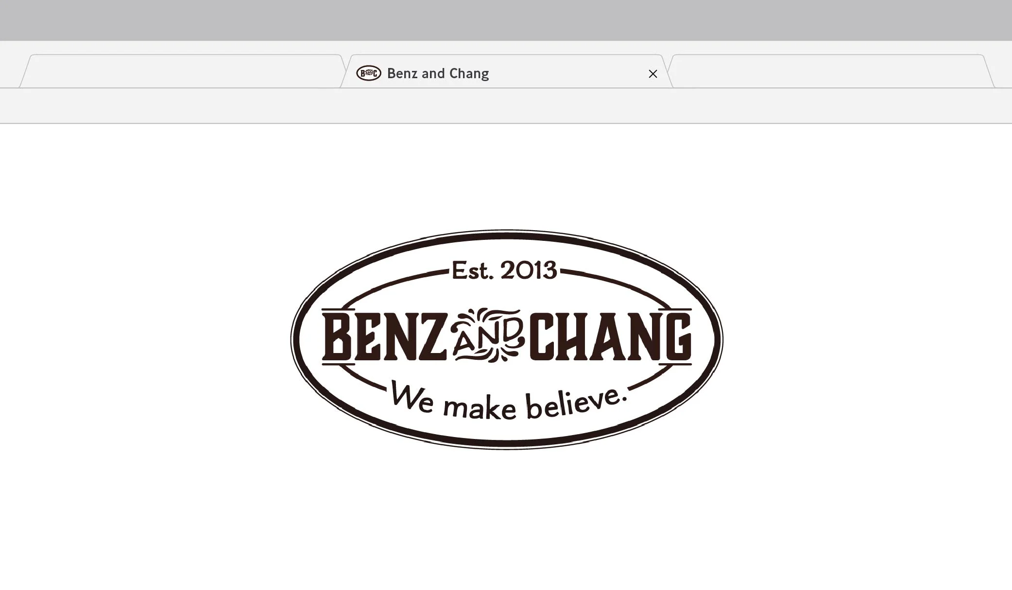 Benz and Change PROJECT: This logo was designed for artist, Dave Benz , to use on his business card. Benz and Chang is a brand he created to be the face of his work. His paintings are created with walnut ink on paper, and often incorporate vintage frames. He is fascinated with old photos—especially ones from the victorian era. I played with his inspiration and came up with a label style logo-lockup with a victorian (in font choice and layout) flare in brown (to play on his media choice).