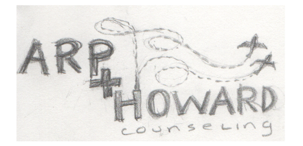 The client really liked the idea of a unified couple of birds flying out of chaos. She also like the idea of the swift. So I worked with the idea of having them come out of the "h" like a chimney.