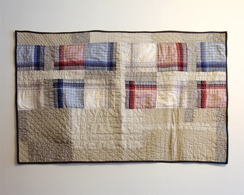 Hankies Quilt , machine pieced and hand quilted. 2011