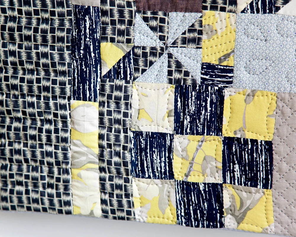 Scraps V.1 (detail), hand pieced and quilted. 2013