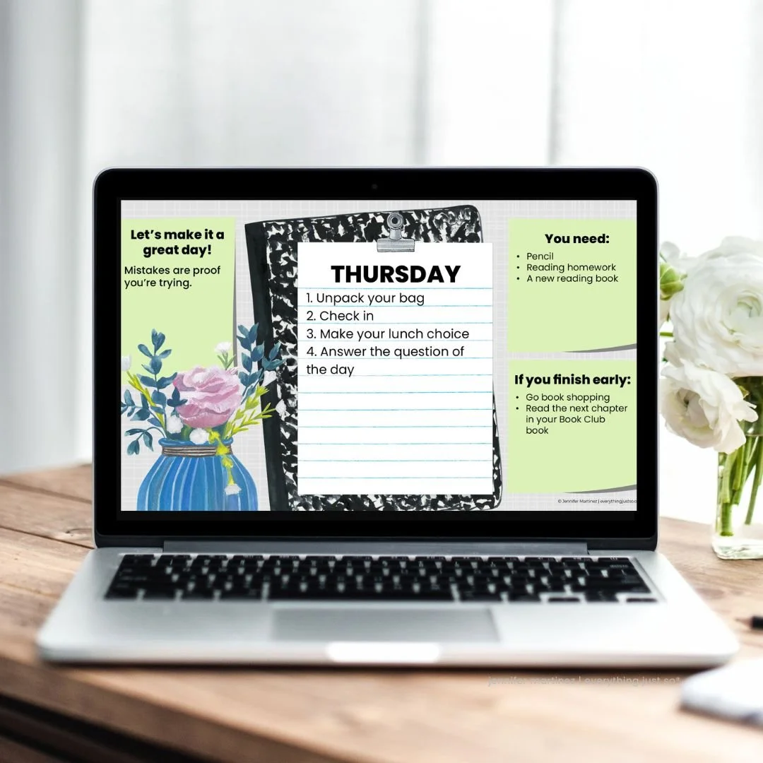 Daily Agenda Slides Flowers In A Vase theme