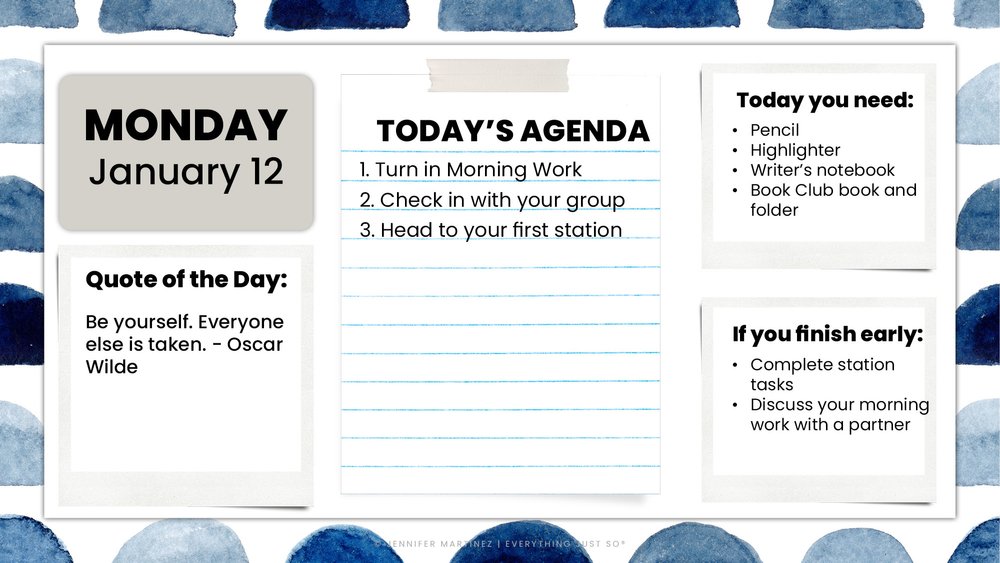 How to organize your day with daily agenda slides