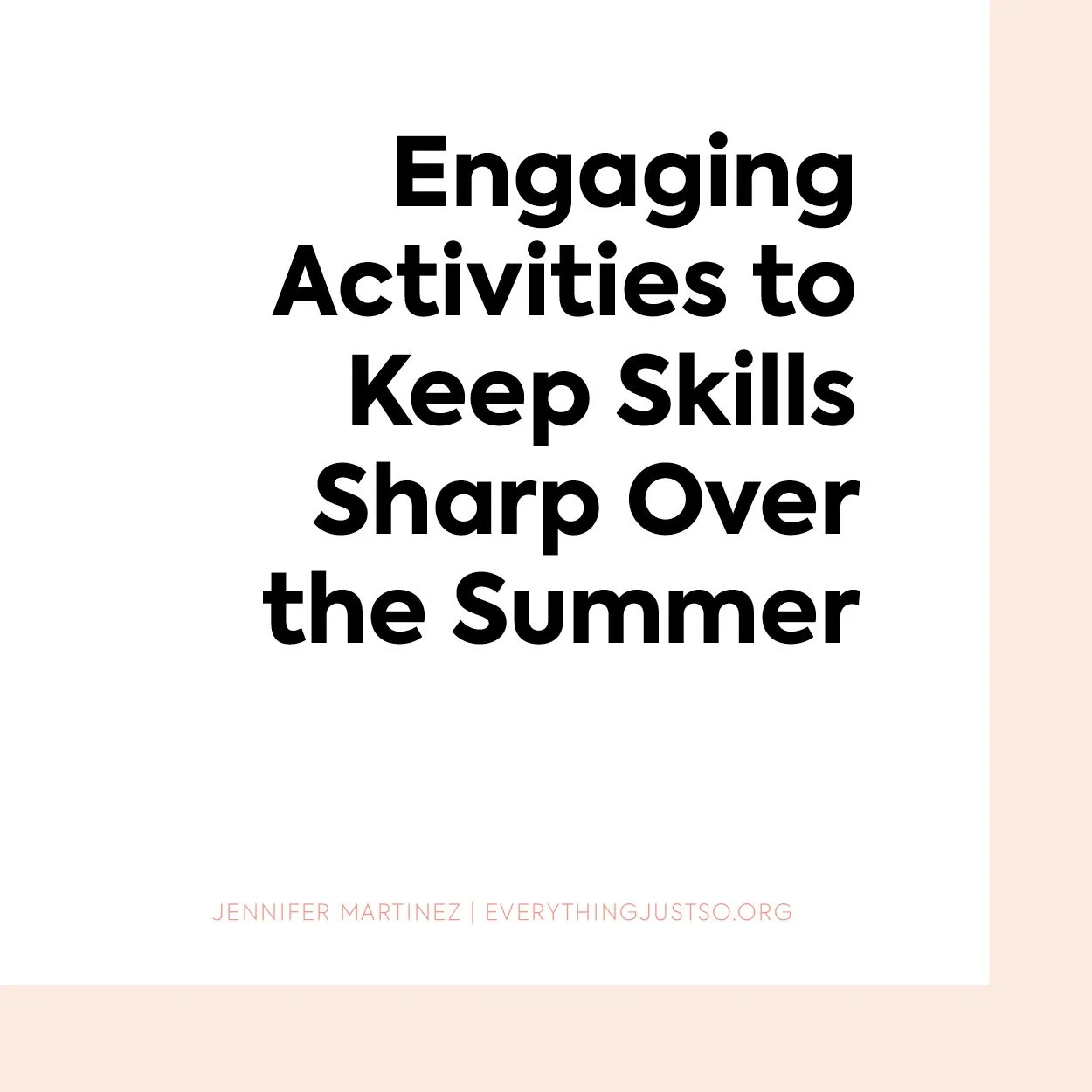 How to Avoid the Summer Slide