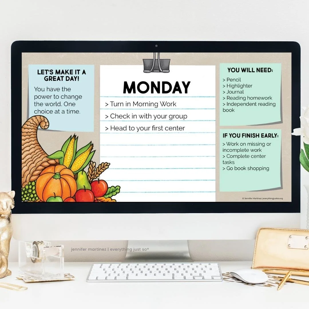 Daily Agenda Slides NOVEMBER