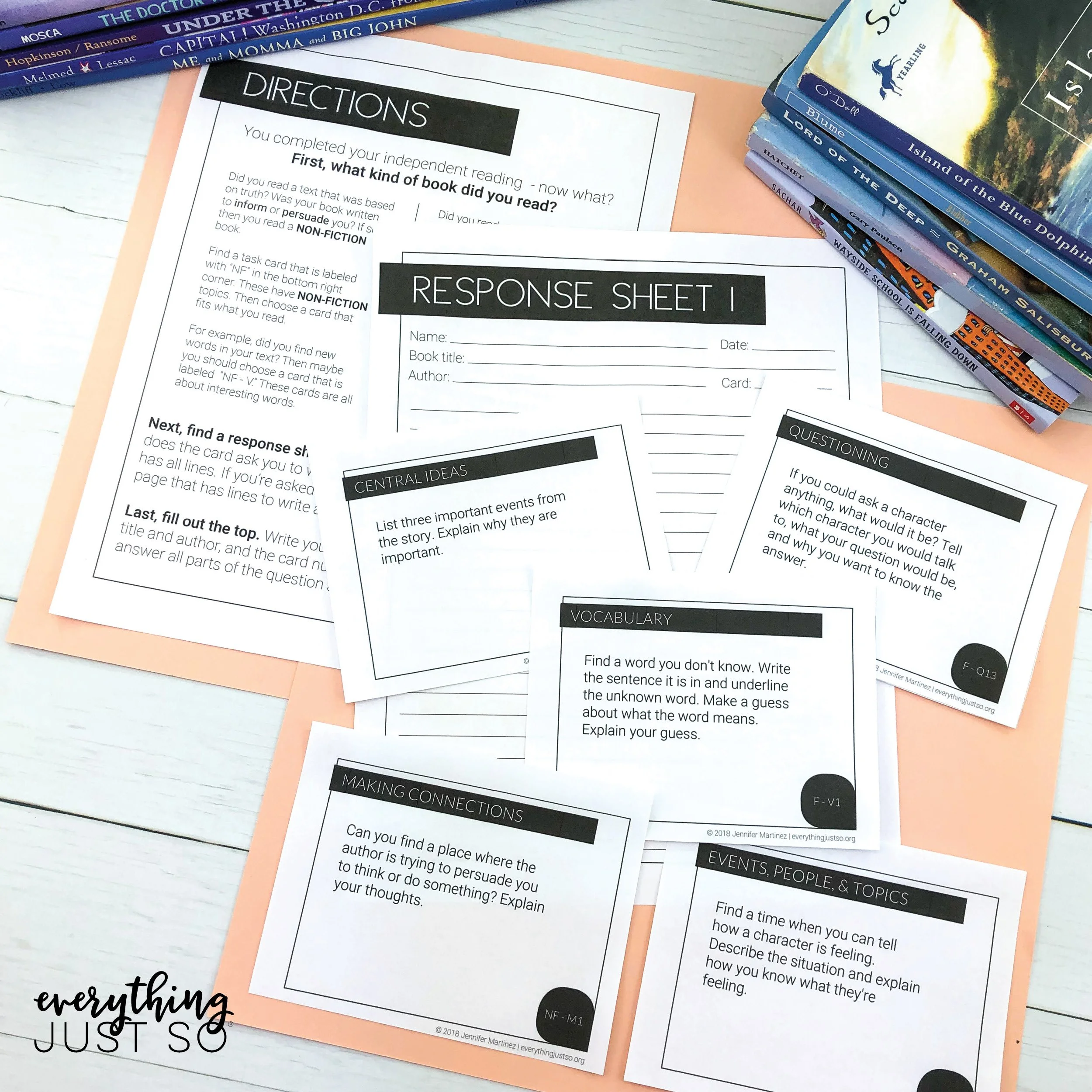 Reading Task Cards 5th BUNDLE