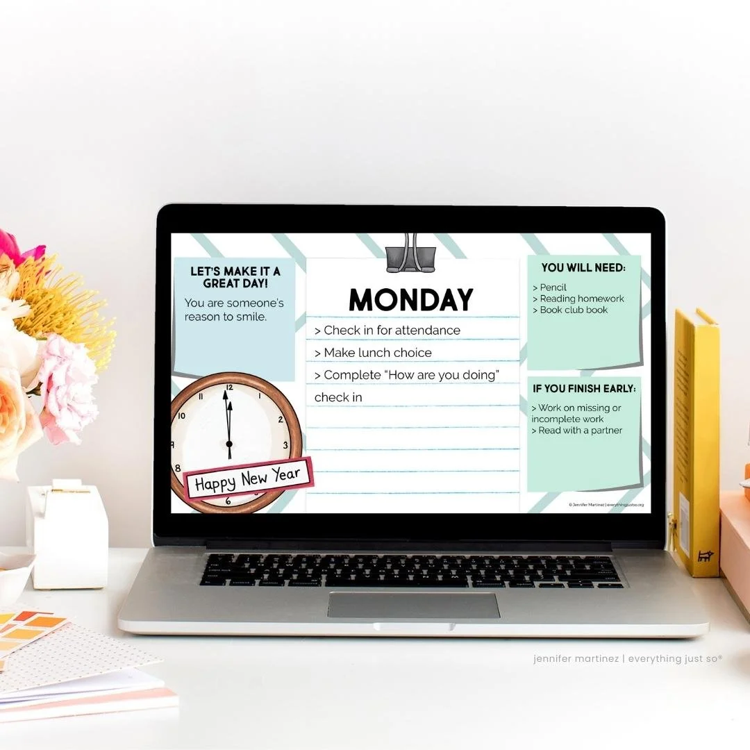 Daily Agenda Slides JANUARY