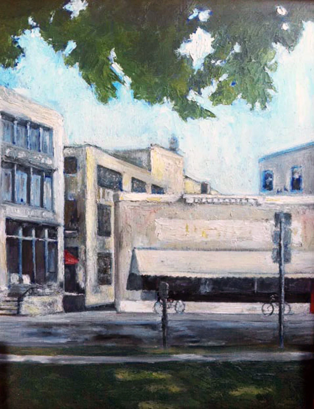View from Loring Park, 12" x 16" oil on board