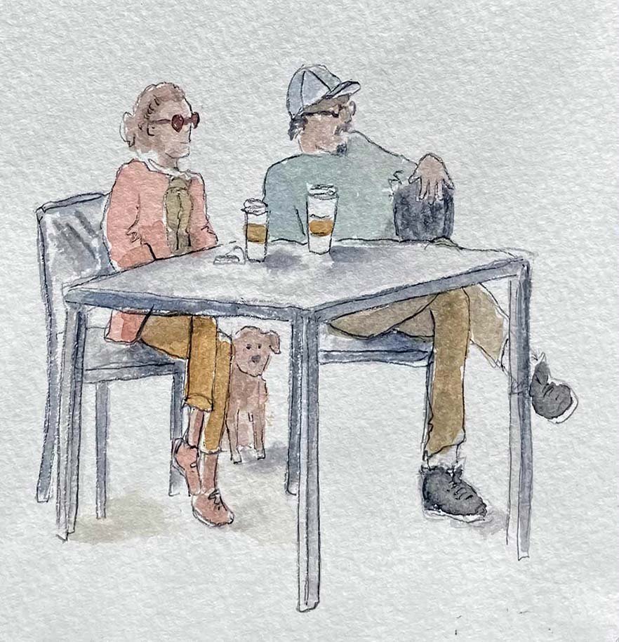 Enjoying a sunny morning
