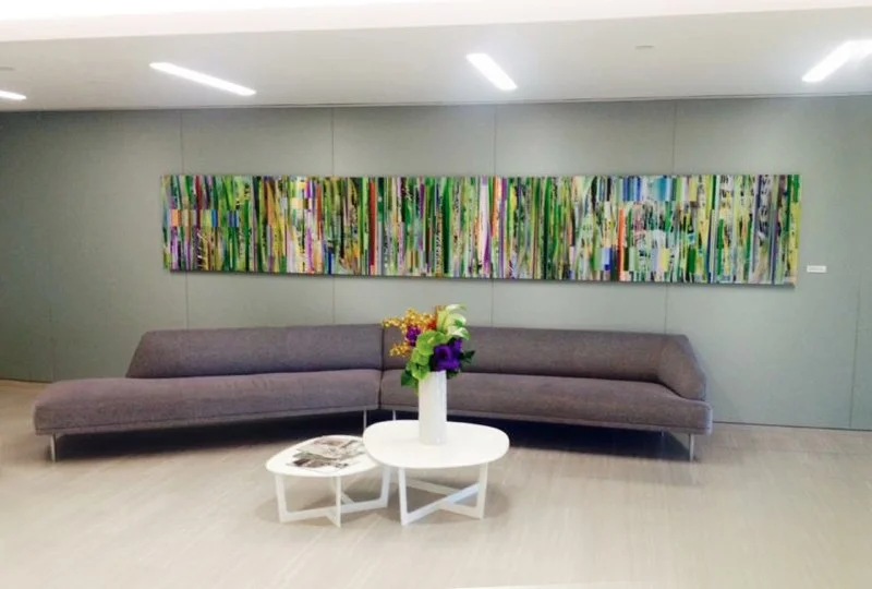   Moving Wall West , 3D lenticular print installation, 30x192", 2015,&nbsp;corporate collection, Beverly Hills. 