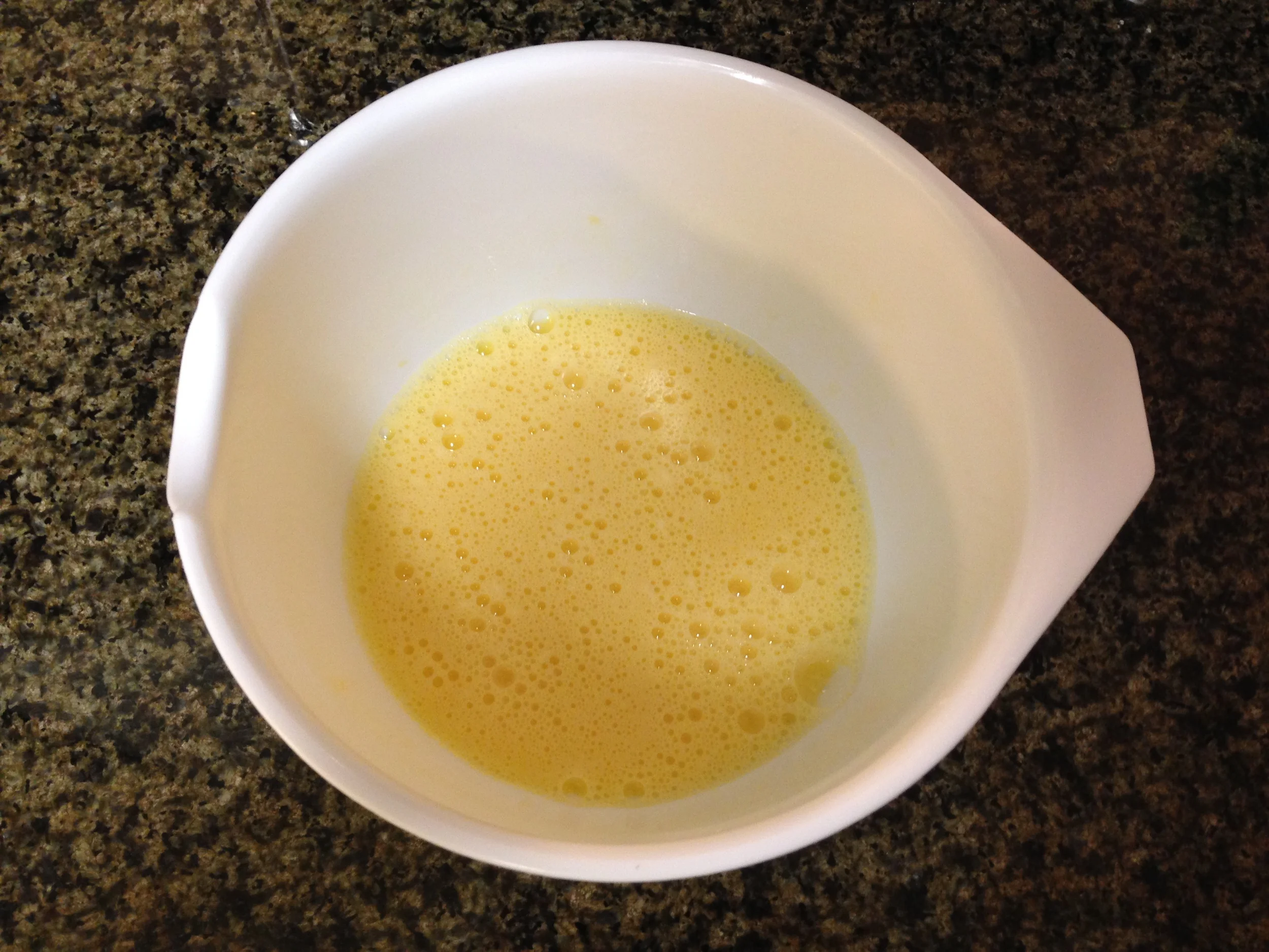 Eggs, beaten until frothy, are beautiful.