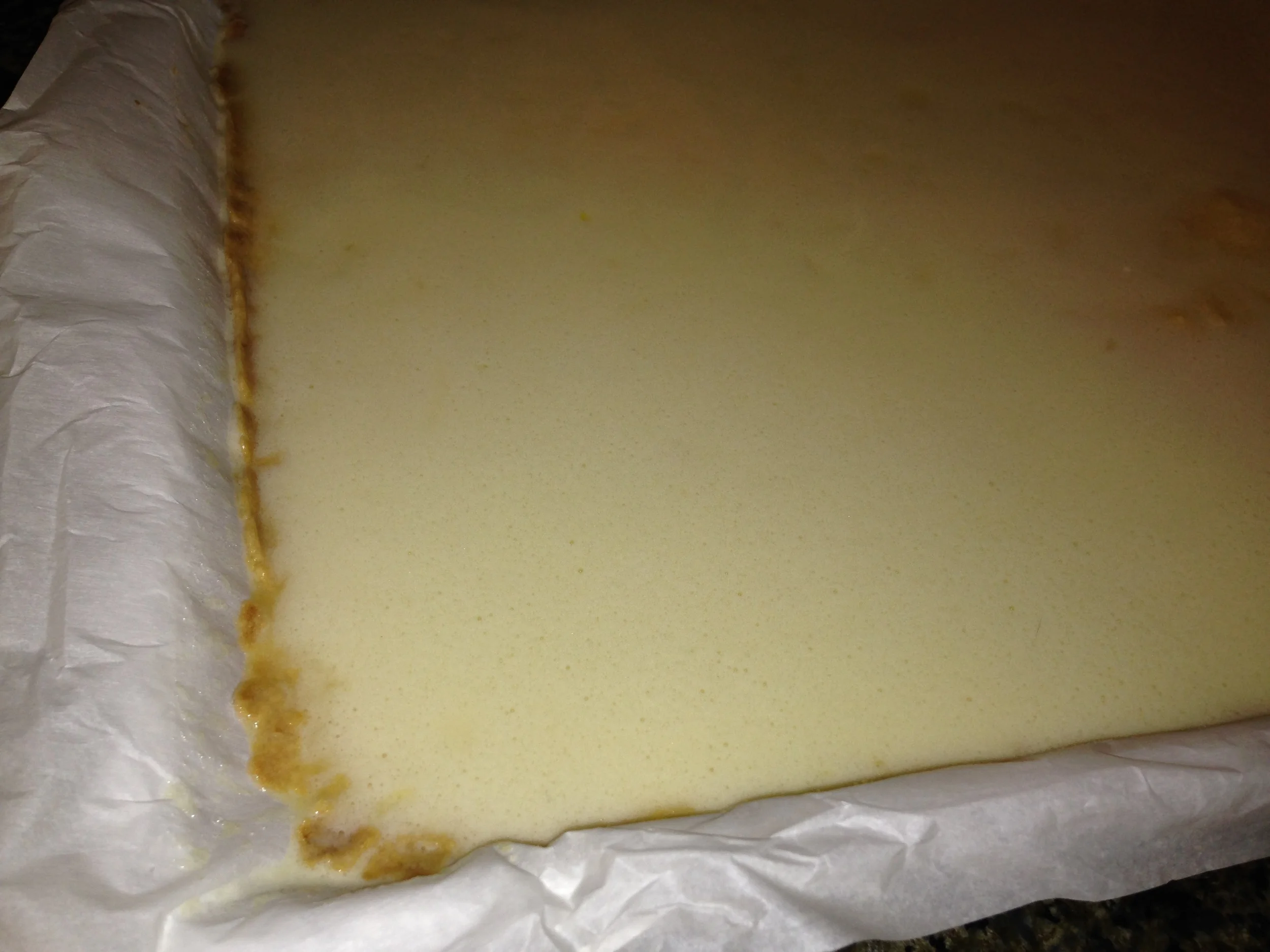 The batter poured over the crust. Should I have been concerned how shallow the filling was?