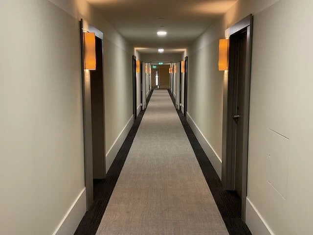  And then a shot of the apartment building’s CORRIDOR, to hear JOSH scream, just like he did when his parents imagined him in the outback. 