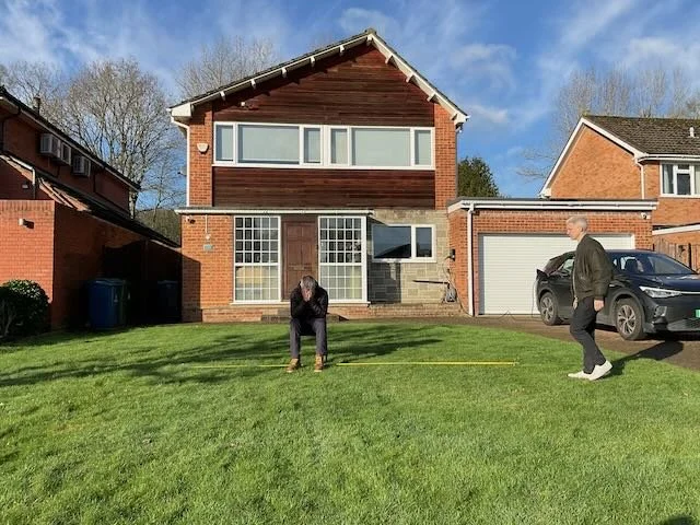  There’s ANDREAS, in his tweed suit, walking into the front lawn of  151 ALBURY  to check on his friend, Felix. 