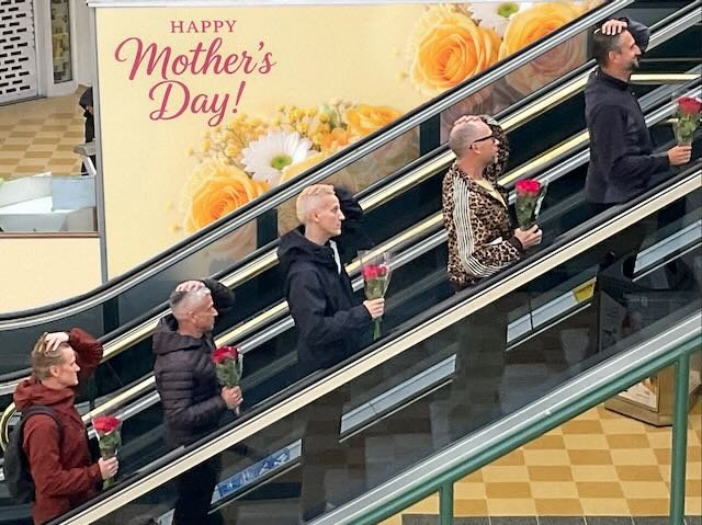  …we should also shoot it to run during MOTHER’S DAY.    That’s what we’ll shoot in the morning.  Then we’ll get in the car and head over to… 