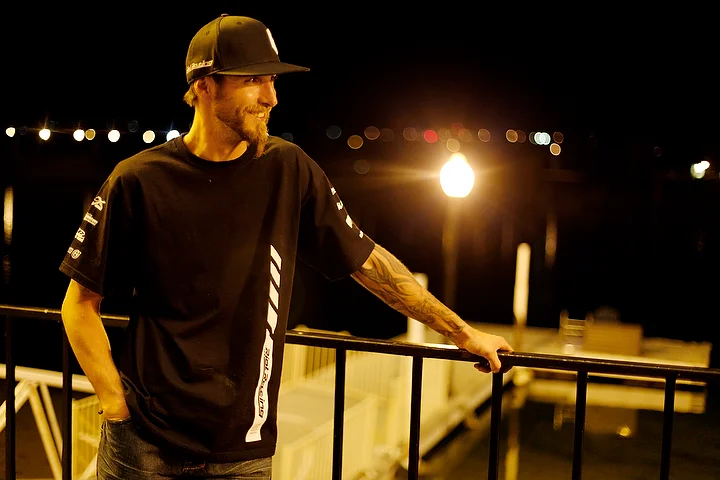  Mechanic Dustin Reimer enjoys a celebration&nbsp;along the river after the race in Laughlin, Nevada.&nbsp; 