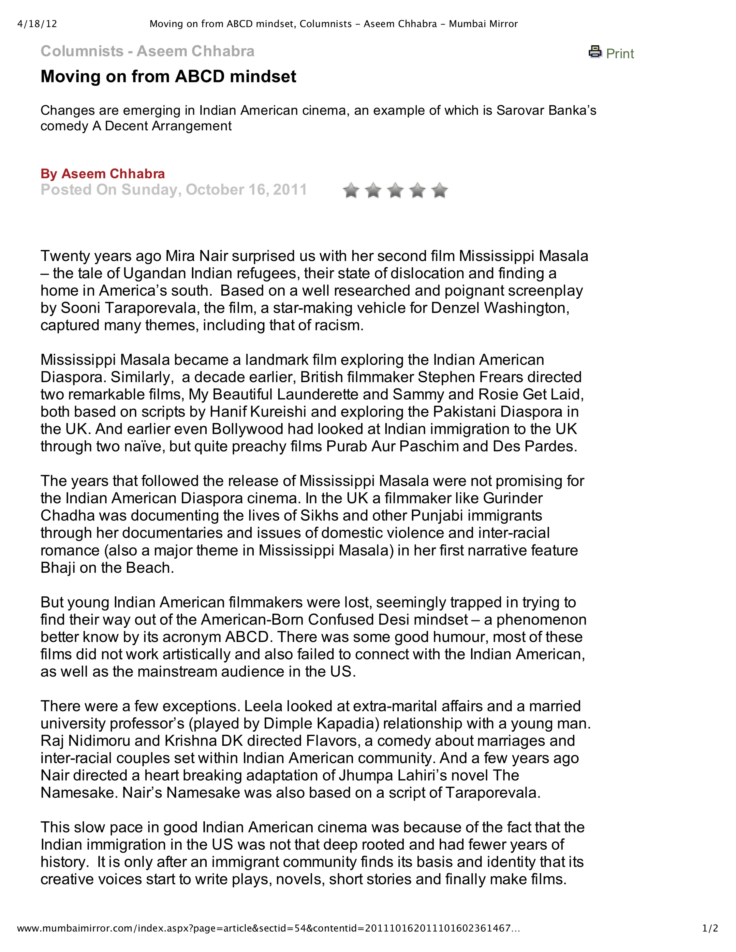 Mumbai Mirror A Decent Arrangement.jpg