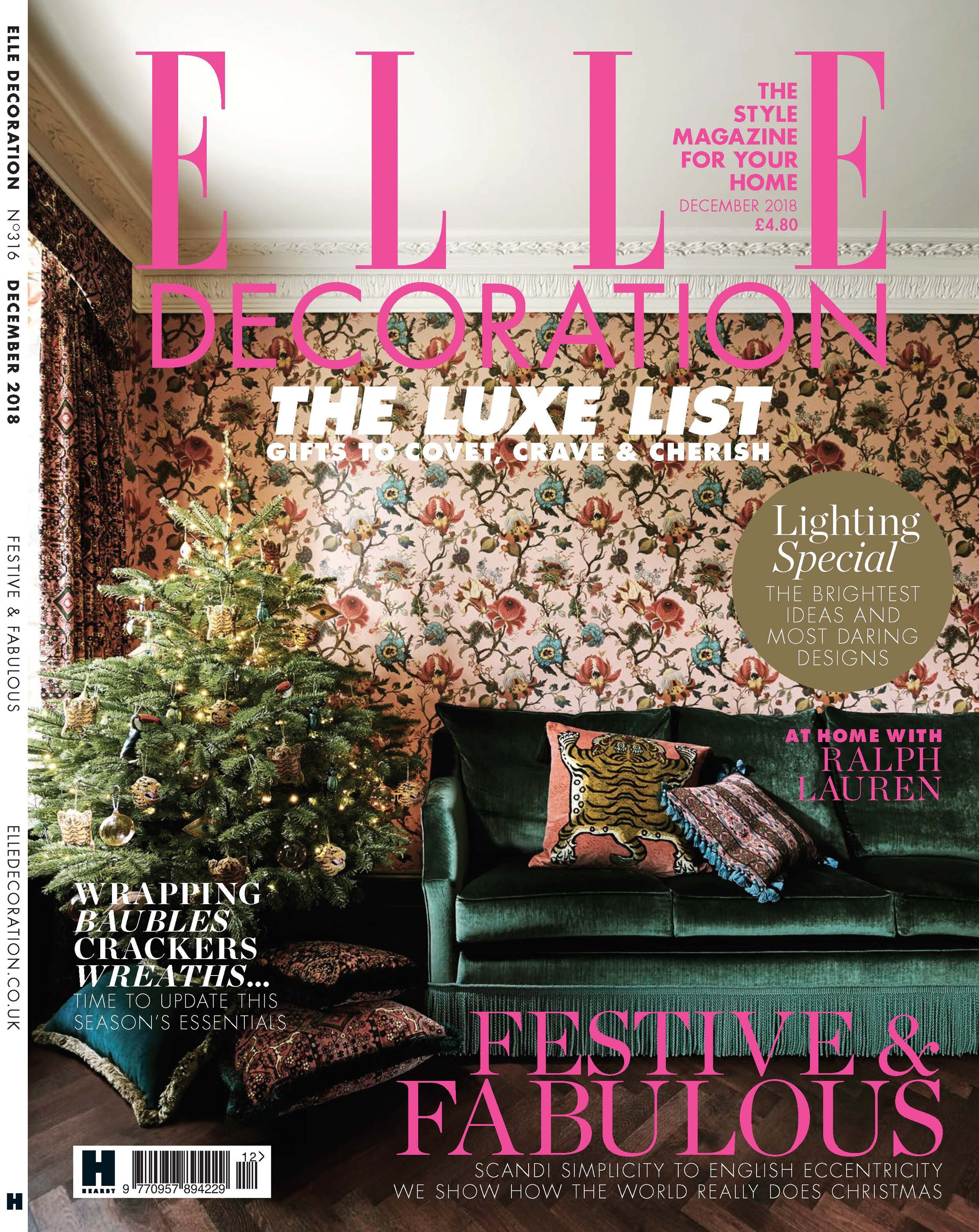 Elle Decoration UK / Dec / 2018 — L & G Studio