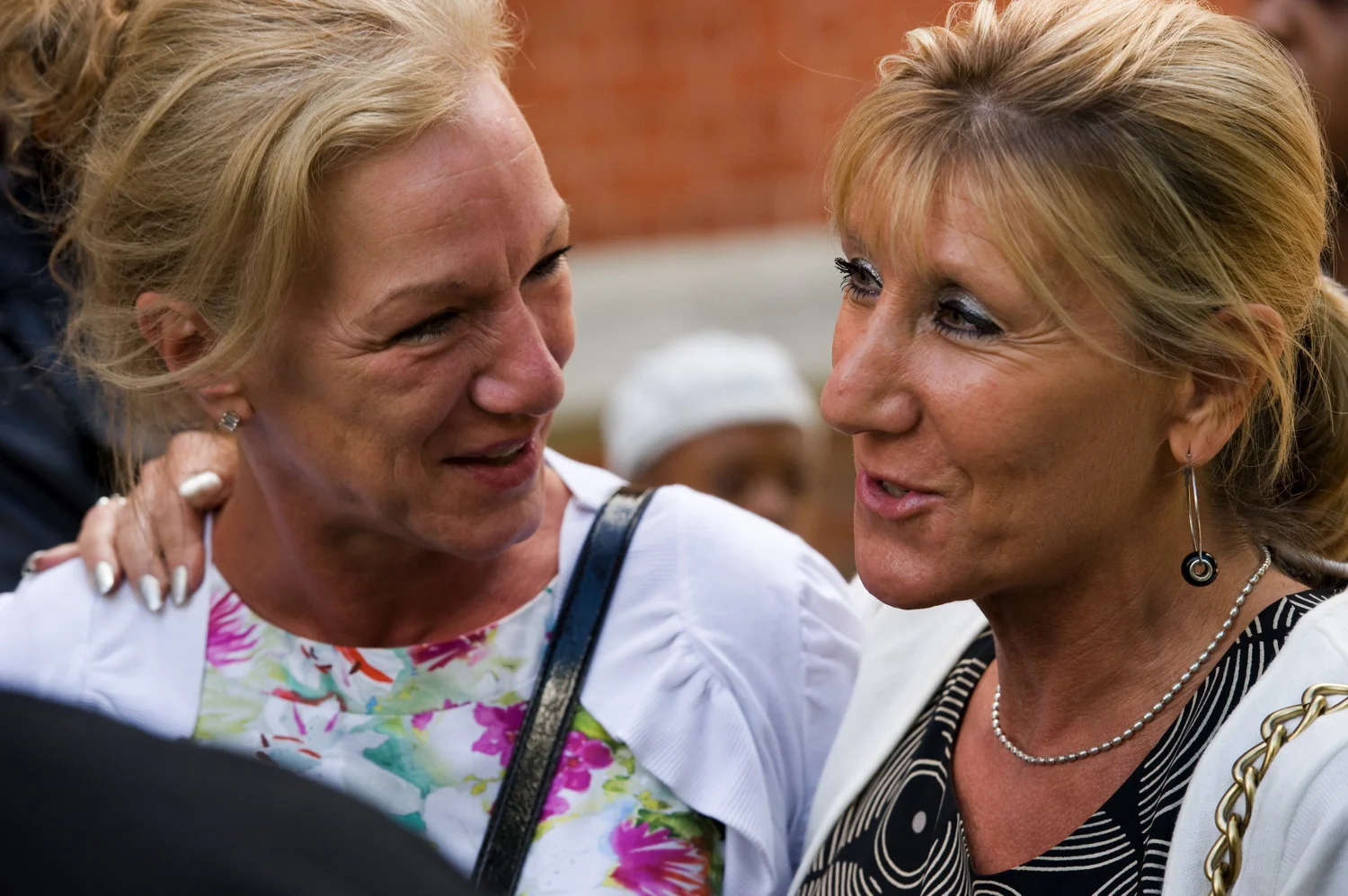 Carol Duggan, Mark's aunt with Jude Lanchin of Bindmans solicitors. Memorial service.