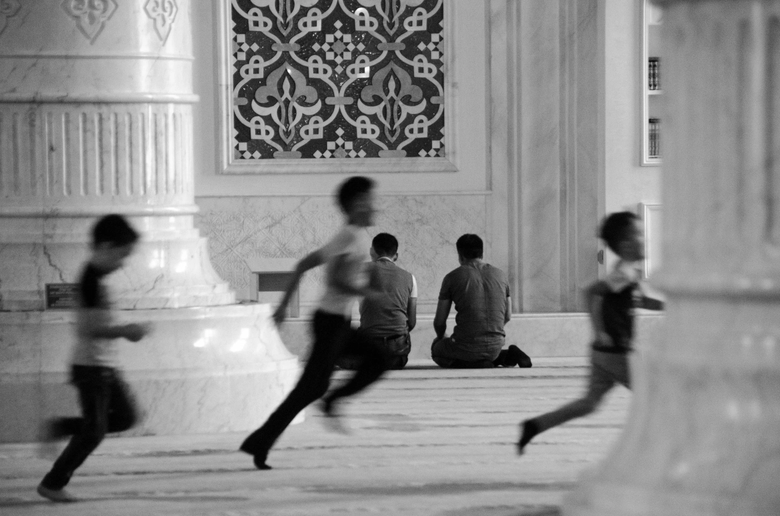 Boys in mosque, Astana, Kazakhstan