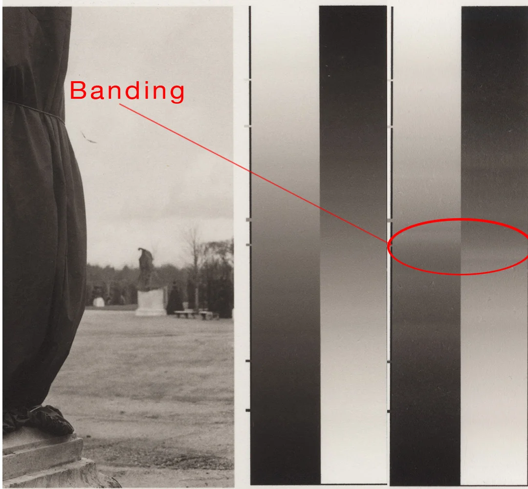 The Gradient on the right is a profile with incorrectly set cross over points, and no additional overlap. The gradient on the left has correctly set cross over points and 60% overlap. 