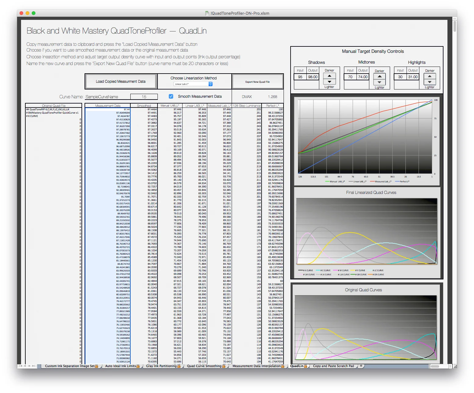 Page 6 Curve Linearization for QuadToneRIP Digital Negative profiling system