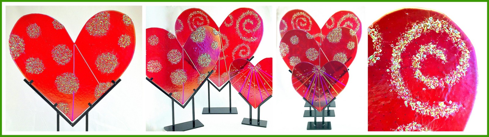 TRIPLE HEART Table Top Sculpture