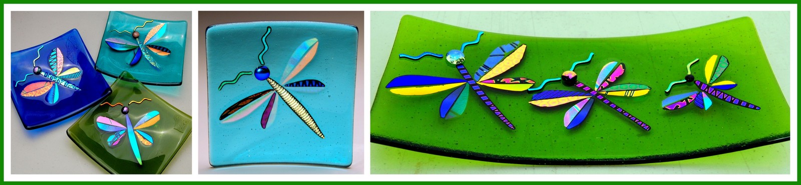 DRAGONFLY PLATTERS (Triple Image Platters are Custom Orders)