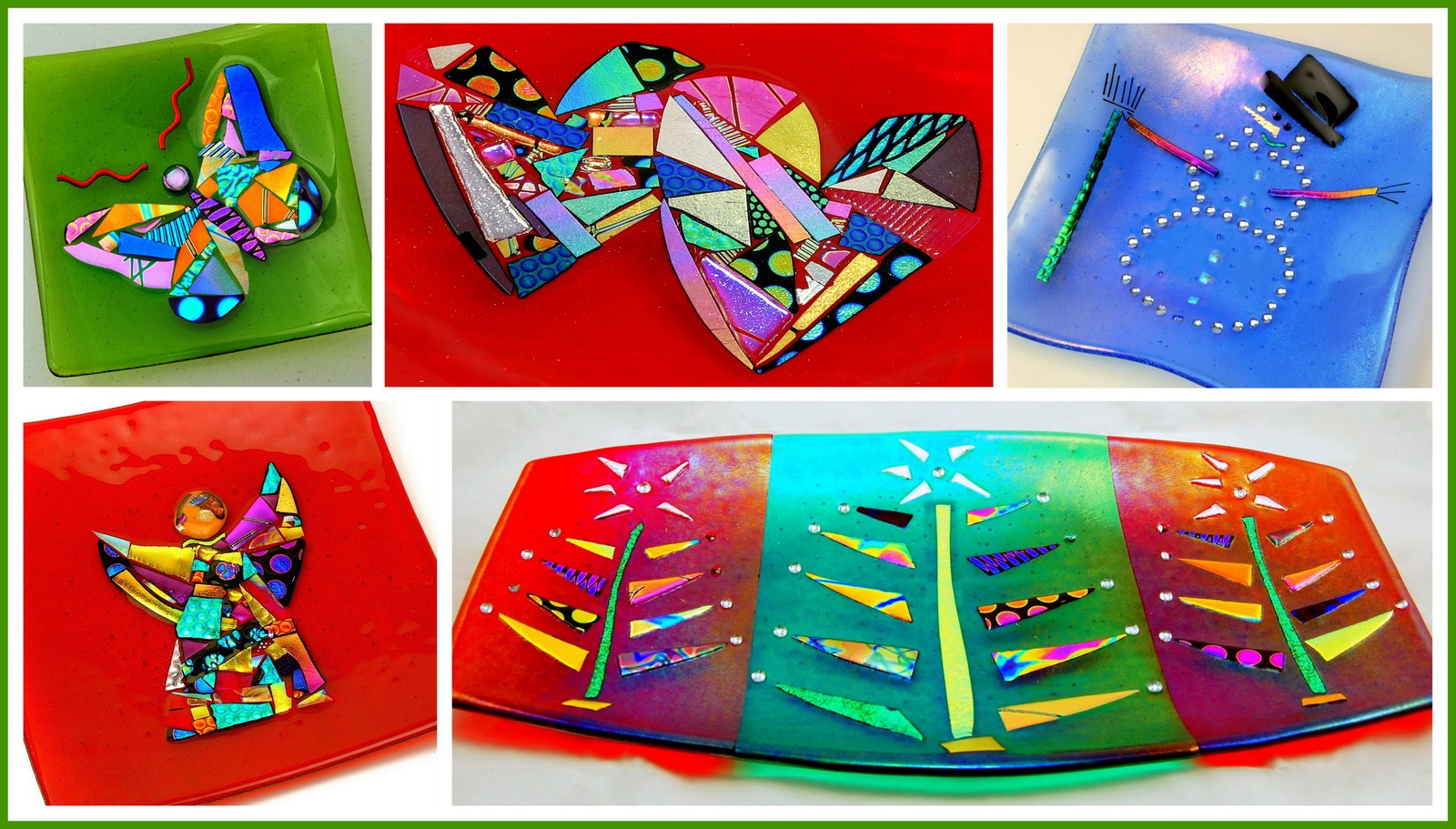 BUTTERFLY, DOUBLE HEART, FROSTY, ANGEL & TRIPLE X-MAS Platters