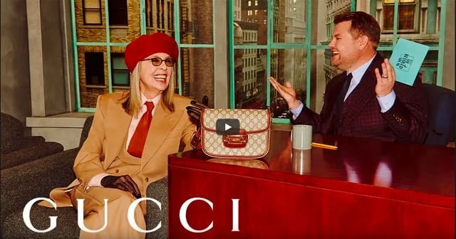 Diane Keaton and James Corden - GUCCI