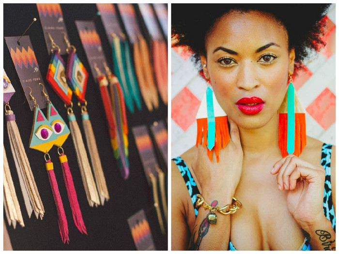 Claire Fong earrings are available through her Etsy shop , where you can also contact her to custom order particular styles. (Photo: Melanie MacTavish)