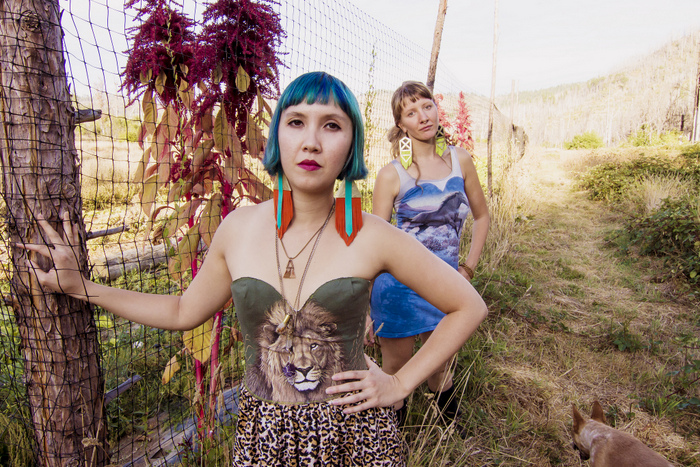 Claire Fong, the designer in her own earrings in Concow, California. Photo by Melanie MacTavish.